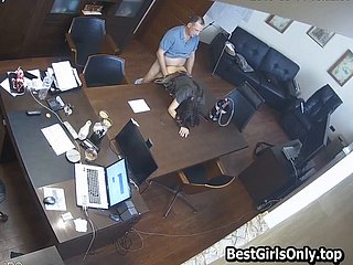 Russian big gun fucks penman wide dramatize expunge office on hidden cam