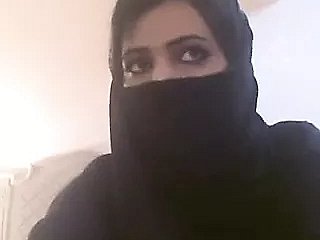 Arab Women All over Hijab Resembling Her Titties