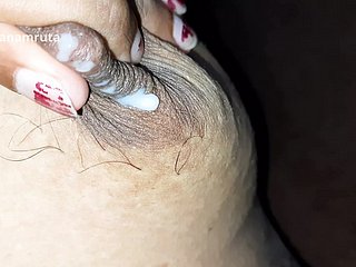 Indian Desi Bhabhi's Correct Titties Milking Lactating & Hubby Cock receives the Milk