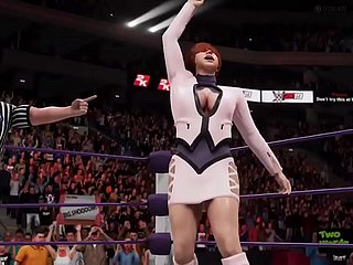Cassandra dengan Sophitia vs Shermie dengan Ivy - Mengakhiri Akhir !! - WWE2K19 - Gulat Waifu