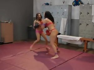 Lesbian fight exhausted